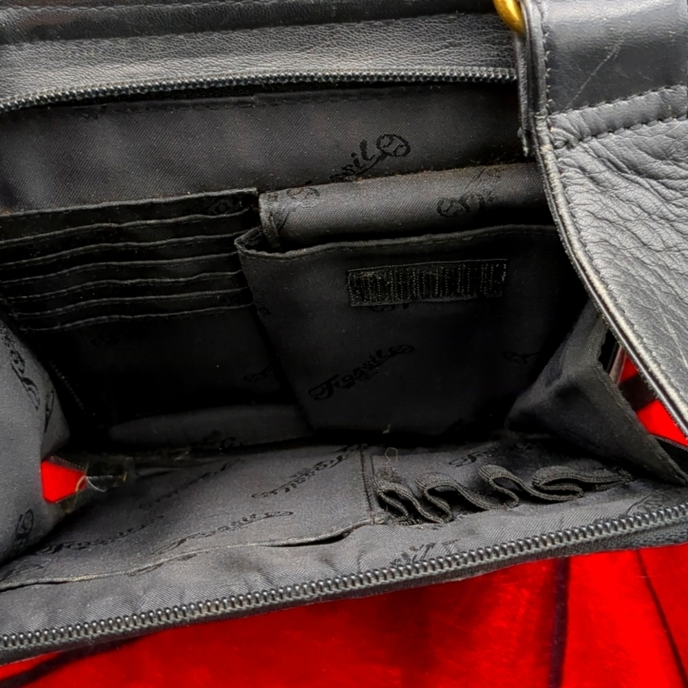 Fossil black leather purse - Picture 3 of 13